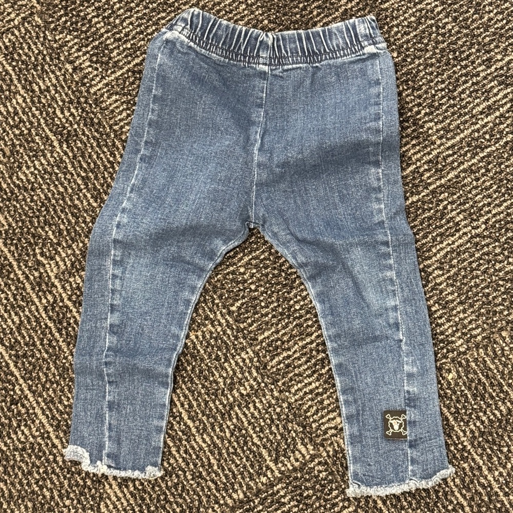 Nununu baby kids Blue Denim skinny Jeans leggings
